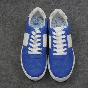 Bar III Keagan Shoes Mens‎ 9 M Low Top Sneakers Lace Up Leather Blue Suede
